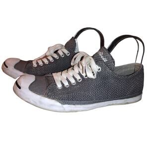 Converse Jack Pursell GRay textured fabric low tops Womens 10 Mens 8